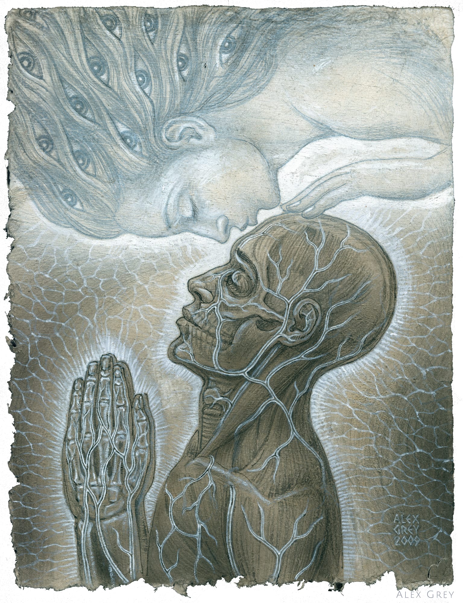 Kiss of the Muse by Alex Grey